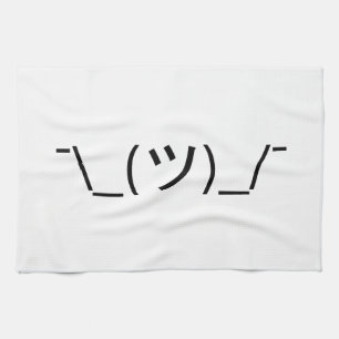 Linge De Cuisine Shrug Emoticon —\_(ツ)_/ Afficher le Kaomoji japona