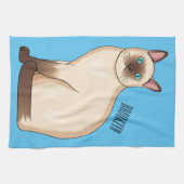 Linge De Cuisine Siamese cat cartoon (Horizontal)