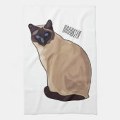 Linge De Cuisine Siamese cat cartoon (Vertical)