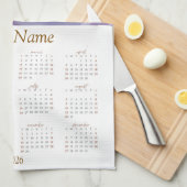 Linge De Cuisine Siamese Cat Lovers 2026 Tea Towel Calendar (Quart Plié)