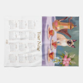Linge De Cuisine Siamese Cat Lovers 2026 Tea Towel Calendar (Horizontal)