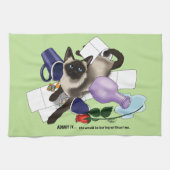 Linge De Cuisine Siamese Cat Mischief drôle (Horizontal)