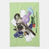 Linge De Cuisine Siamese Cat Mischief drôle (Vertical)