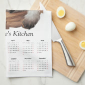Linge De Cuisine Siamese Cat & Tea Time Kitchen Towel Calendar (Quart Plié)