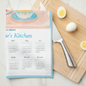 Linge De Cuisine Siamese Cat, Teacups & Tea Towel Calendar Too (Quart Plié)