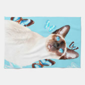 Linge De Cuisine Siamois et papillons (Horizontal)