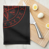 Linge De Cuisine Sigil de lune triple de Baphomet et sigil de (Quart Plié)
