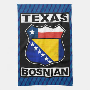 Linge De Cuisine Signe bosniaque américain du Texas