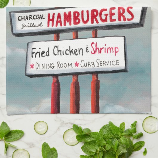 LINGE DE CUISINE SIGNE D'ALIMENTATION RAPIDE (Plié)