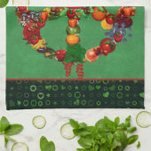 Linge De Cuisine Signe de paix végétarien (Plié)