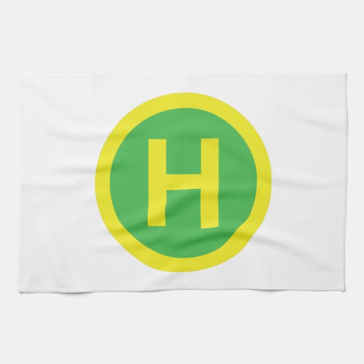 Linge De Cuisine Signe d'héliport (Horizontal)