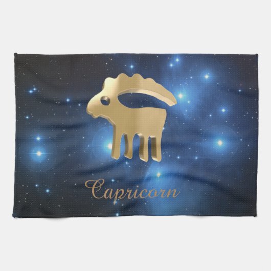 Linge De Cuisine Signe d'or de Capricorne (Horizontal)