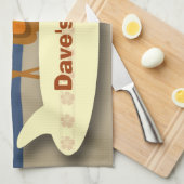 Linge De Cuisine Signe fait sur commande de barre de Tiki (Quart Plié)