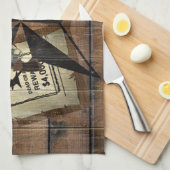 Linge De Cuisine SIGNE Recherché Rustique Texas Star Western Double (Quart Plié)