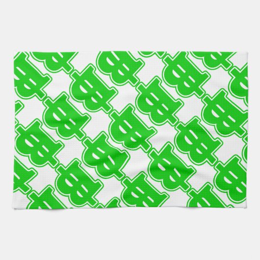 Linge De Cuisine SIGNE VERT BAHT ฿ devises thaïlandaises ฿ (Horizontal)