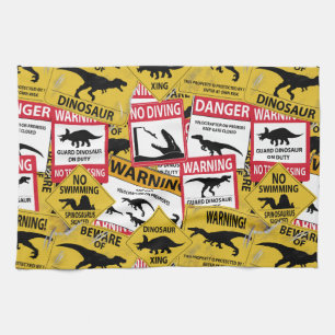 Linge De Cuisine Signes de prudence Dinosaure