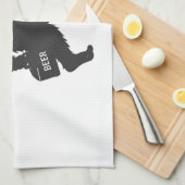 Linge De Cuisine Silhouette de bière Bigfoot (Quart Plié)