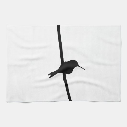 Linge De Cuisine Silhouette de colibri (Horizontal)