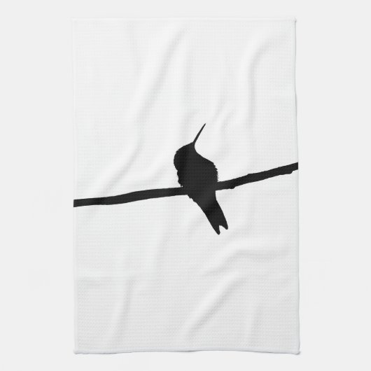 Linge De Cuisine Silhouette de colibri (Vertical)