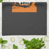 Linge De Cuisine Silhouette de fantôme Halloween Boo (Plié)