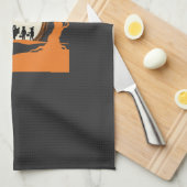 Linge De Cuisine Silhouette de fantôme Halloween Boo (Quart Plié)