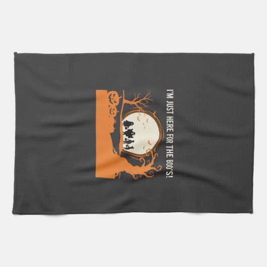 Linge De Cuisine Silhouette de fantôme Halloween Boo (Horizontal)