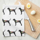 Linge De Cuisine Silhouette de la race de chien de race de chien de (Quart Plié)