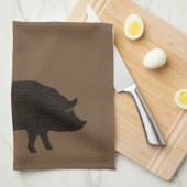 Linge De Cuisine Silhouette de porc (Quart Plié)