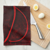 Linge De Cuisine Silhouette de rouge de chat (Quart Plié)