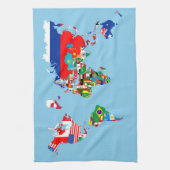 Linge De Cuisine silhouette de symbole de drapeau de pays de carte (Vertical)