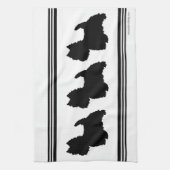 Linge De Cuisine Silhouette de Westie (Vertical)