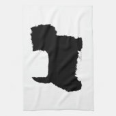 Linge De Cuisine Silhouette de Westie debout (Vertical)