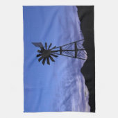 Linge De Cuisine Silhouette d'un moulin à vent (Vertical)