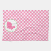 Linge De Cuisine Silhouette rose de lapin (Horizontal)