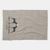 Linge De Cuisine Silhouettes allemandes d'indicateur aux cheveux (Horizontal)