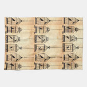 Linge De Cuisine Silhouettes de cage (Horizontal)