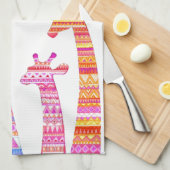 Linge De Cuisine Silhouettes de girafe dans la copie tribale (Quart Plié)