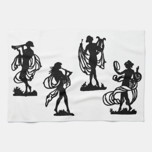 Linge De Cuisine silhouettes grecques anciennes des Muses impressio