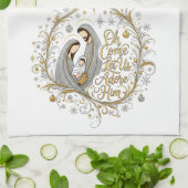 Linge De Cuisine Silver and gold nativity Christmas (Plié)