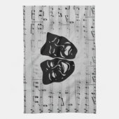 Linge De Cuisine Silver Art unit les masques de théâtre (Vertical)