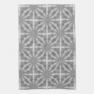 Linge De Cuisine Silver Shine GeoSquare Motif Tissu de cuisine