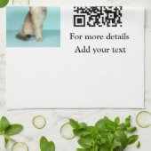 Linge De Cuisine Simple animal name details QR code add text photo (Plié)