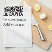 Linge De Cuisine Simple animal name details QR code add text photo (Quart Plié)