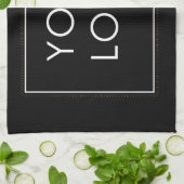 Linge De Cuisine Simple Entreprise Logo de marque Script noir (Plié)