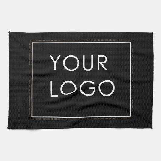 Linge De Cuisine Simple Entreprise Logo de marque Script noir (Horizontal)