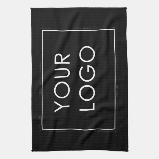 Linge De Cuisine Simple Entreprise Logo de marque Script noir (Vertical)