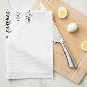 Linge De Cuisine simple et personnalisé ajouter votre nom année hea (Quart Plié)