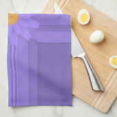 Linge De Cuisine Simple Fleur Violette sur Croix Moderne (Quart Plié)