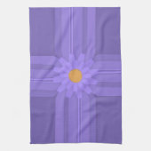 Linge De Cuisine Simple Fleur Violette sur Croix Moderne (Vertical)