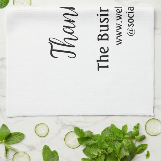 Linge De Cuisine Simple merci d'ajouter des détails de nom d'entrep (Plié)